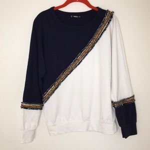 Shein sweatshirt size small color block